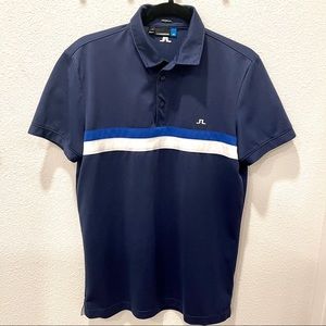 J Lindeberg Blue Regular Fit Polo